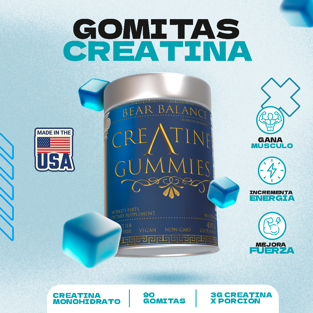 Gomitas Creatina 90 Unidades Suplemento Fitness