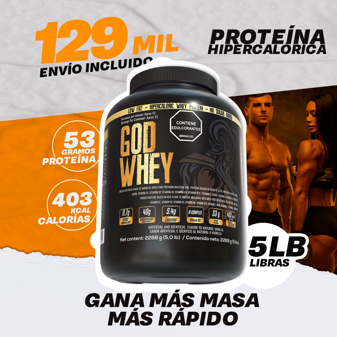 GodWhey 5lb Suplemento de Masa Muscular