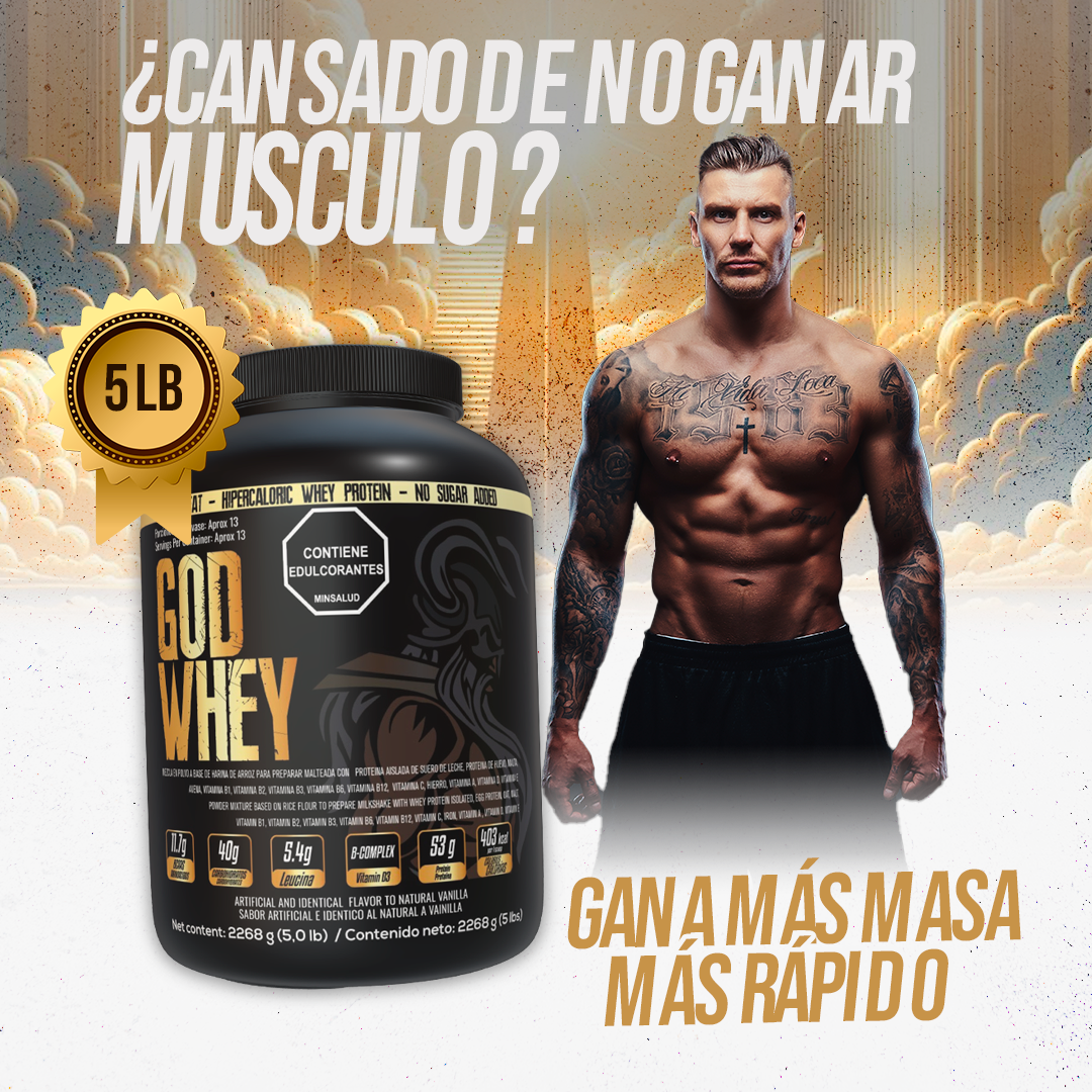 GodWhey 5lb Suplemento de Masa Muscular