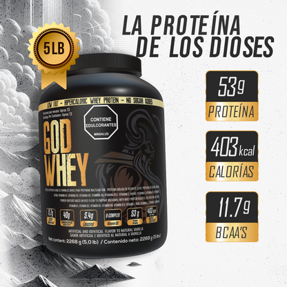 GodWhey 5lb Suplemento de Masa Muscular