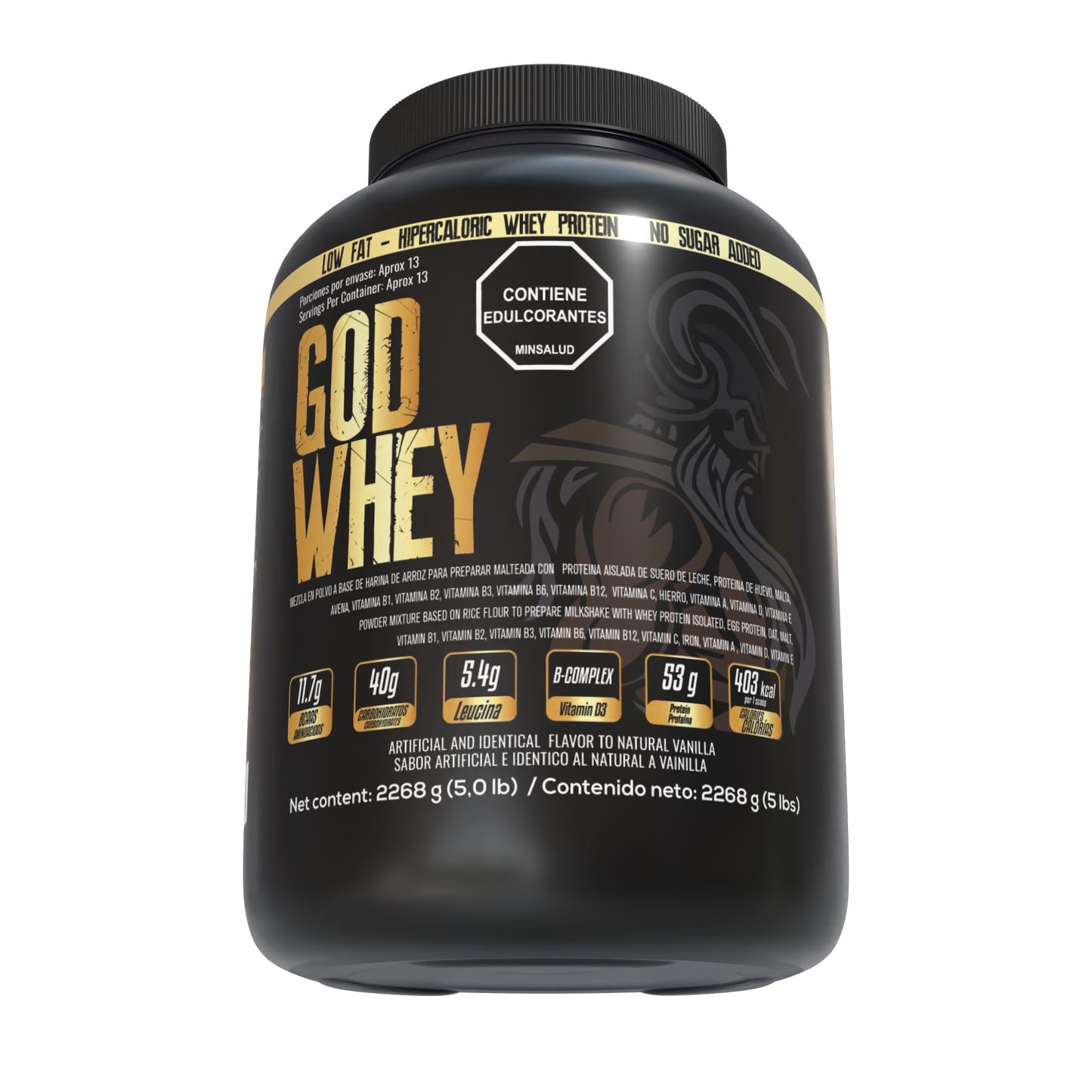 GodWhey 5lb Suplemento de Masa Muscular