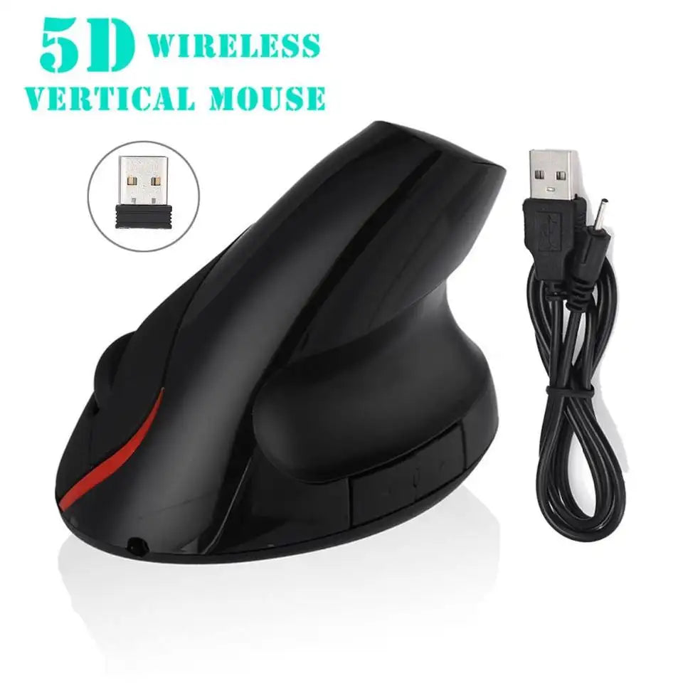 Mouse Vertical Ergonómico USB 5 Botones